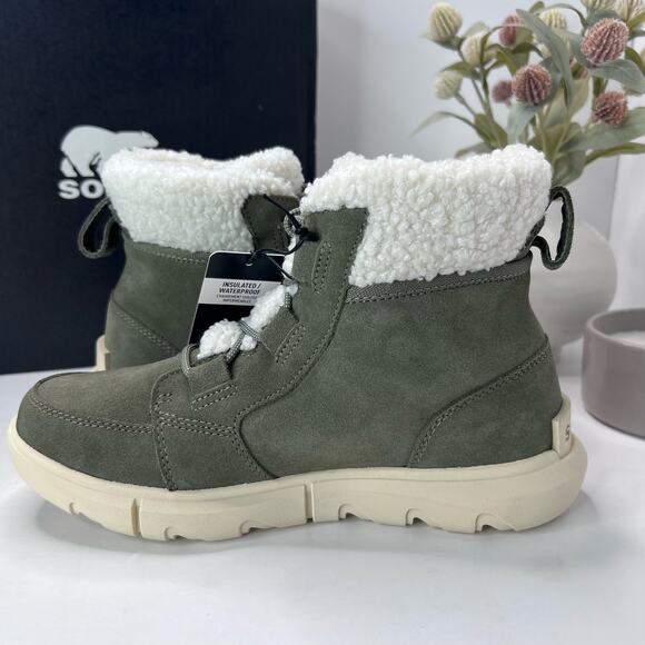 Sorel Explorer Next Carnival 100g Waterproof Boot Stone Green Women 7.5 NWB - Picture 5 of 10